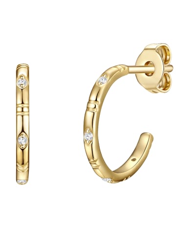 Glanzstücke München Creolen Sterling Silber Zirkonia in gelbgold