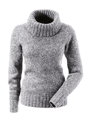 Aniston CASUAL Rollkragenpullover in grau-meliert
