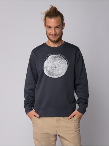 wat? Apparel Sweatshirt Baumscheibe in India Ink Grey