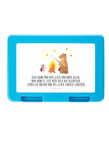 Mr. & Mrs. Panda Snackbox Bär & Marienkäfer Lagerfeuer mit Spruch in Weiß