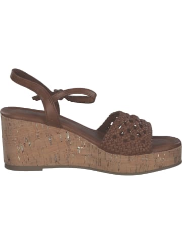 Marco Tozzi Plateau-Sandaletten in cognac
