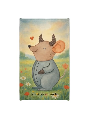 Mr. & Mrs. Panda Mini-Handtuch Stier Astrologie Design ohne Spruch in Weiß