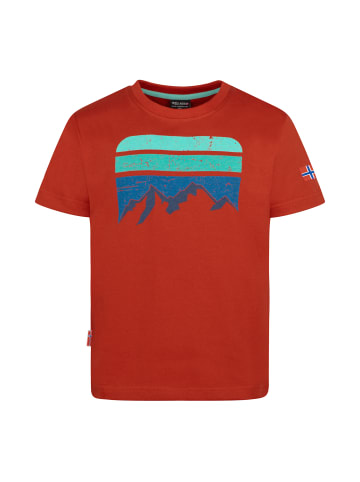 Trollkids Funktionsshirt Falketind T in red clay/mystic blue