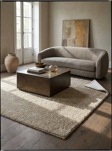 KADIMA DESIGN Shaggy-Teppich Kuschelig LYNE Weich Wohnzimmer in Beige