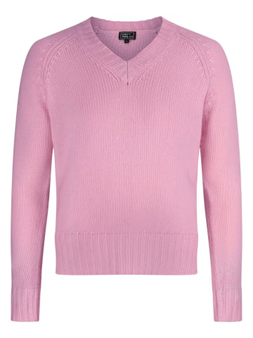 CASH-MERE.CH Recycelter V-Ausschnitt Pullover in Rosa