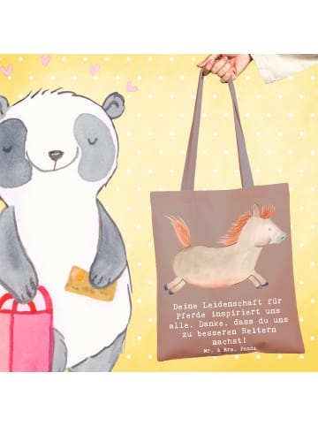 Mr. & Mrs. Panda Tragetasche Reitsport Trainerin Inspiration mit... in Braun Pastell