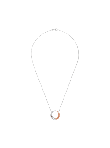Amor Kette mit Anhänger Silber 925, rhodiniert+rosévergoldet in Bicolor