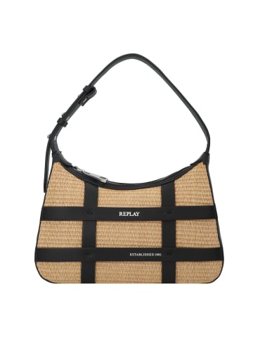 Replay Schultertasche 28 cm in straw beige