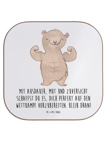 Mr. & Mrs. Panda Untersetzer Wettkampfvorbereitung meistern mit ... in Weiß