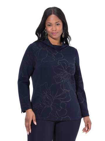 Ulla Popken Sweatshirt in dunkles marine