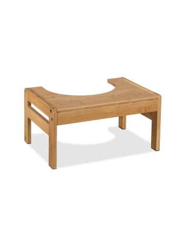 relaxdays Toilettenhocker in Natur - (B)42 x (H)21 x (T)30 cm