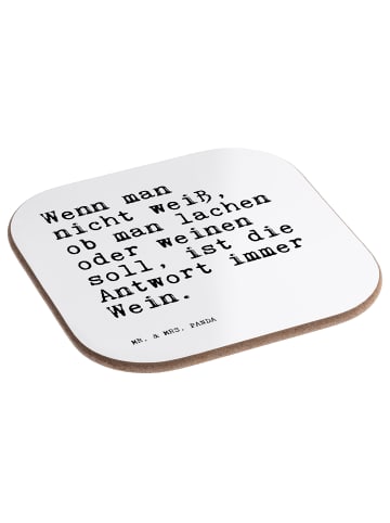 Mr. & Mrs. Panda Tassenuntersetzer Wenn man nicht weiß,... mit S... in Weiß