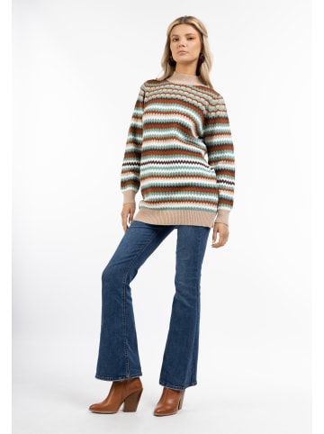 usha FESTIVAL Damen Strick Pullover in Tanne Mehrfarbig