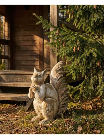 Beliani Gartenfigur TURSI in Beige/Weiß - (W) 20 x (H) 45 x (L) 41 cm