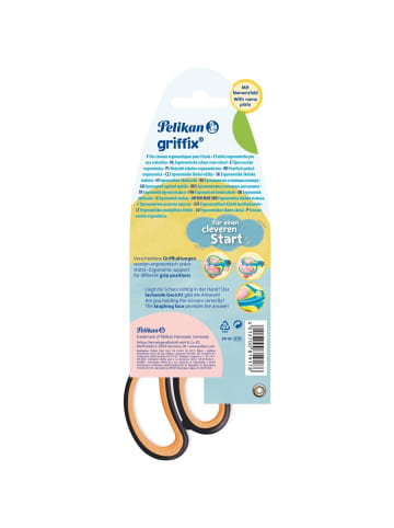 Pelikan Schulschere griffix spitz Linkshänder NeonBlack