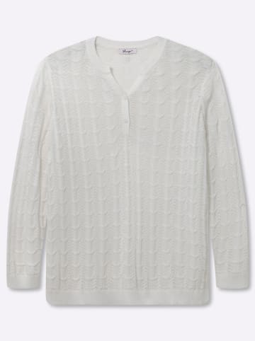 sheego Pullover in ecru