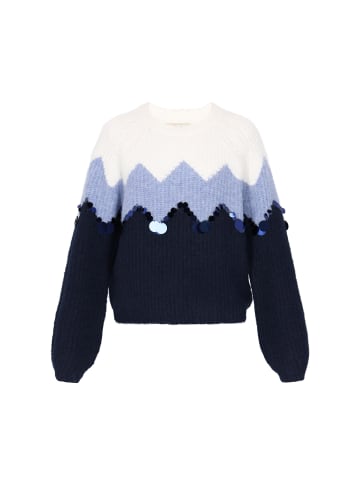 IZIA Women Sweater in offwhite blue