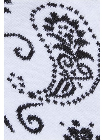 Urban Classics Urban Classics Unisex Bandana Pattern No Show Socks 5-Pack in white