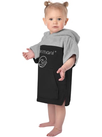 normani Kinder Badeponcho Puwai in Schwarz