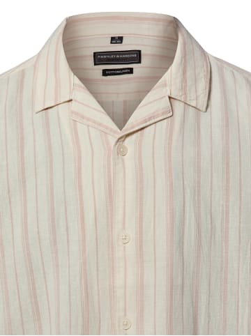 Finshley & Harding Kurzarmshirt in ecru rosa - 0001