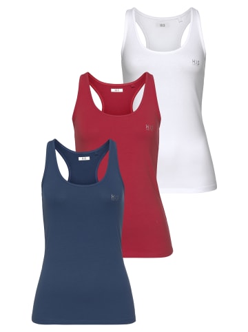 H.I.S. Tanktop in marine, weiß, rot
