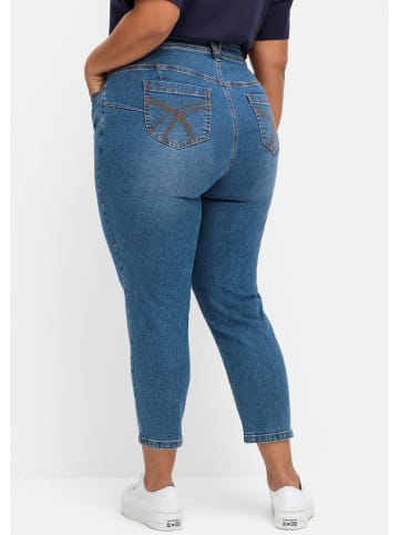 sheego High-waist-Jeans in blue denim