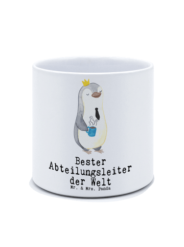 Mr. & Mrs. Panda Blumentopf Pinguin Bester Abteilungsleiter der ... in Weiß