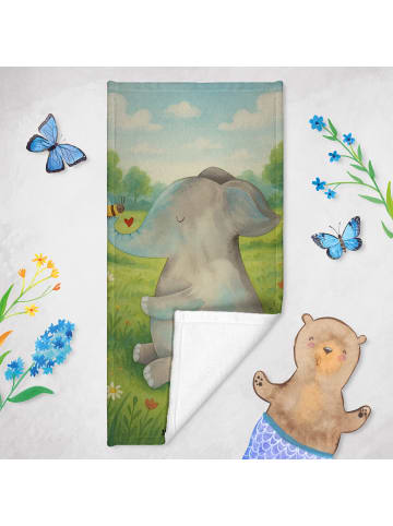 Mr. & Mrs. Panda Handtuch Elefant Biene Design ohne Spruch in Weiß