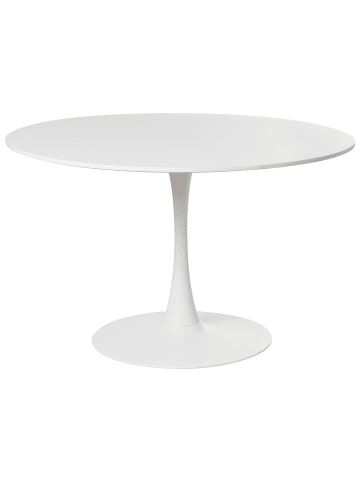 Beliani Esszimmertisch BOCA in Weiß - (W) 120 x (H) 74 x (L) 120 cm