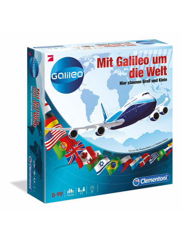 Clementoni Brettspiel Mit Galileo um die Welt in mehrfarbig