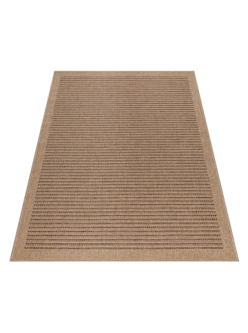 KADIMA DESIGN Teppich Outdoor Flachgewebe Vintage Polypropylen Balkon in Schwarz