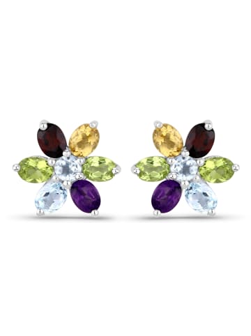 Rafaela Donata Ohrstecker Blume aus Sterling Silber mit Citrin in silber