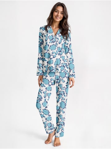 Calida Pyjama in blue topaz