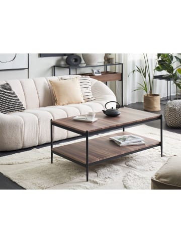 Beliani Couchtisch AVOCA in Braun/Schwarz - (W) 100 x (H) 45 x (L) 52 cm