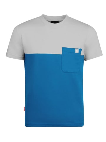 Trollkids T-Shirt "Bergen" in Leuchtendes Blau/wolkig grau