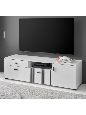 Furn.Design TV-Lowboard weiß matt, TV Unterteil 150 x 44 cm mit Soft-Close