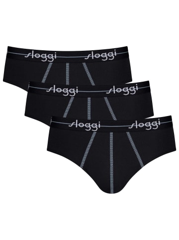 Sloggi Slip 3er Pack in Schwarz