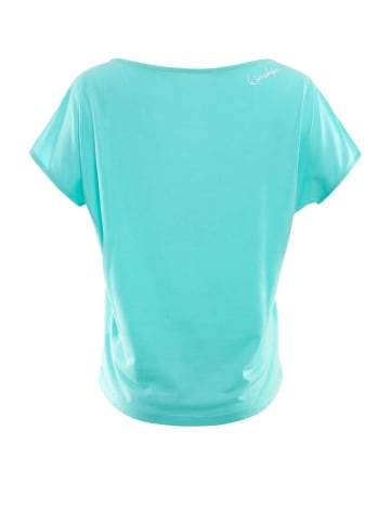 Winshape Kurzarmshirt Ultra Light mit Glitzer-Aufdruck MCT002 in mint/glitzer/weiß