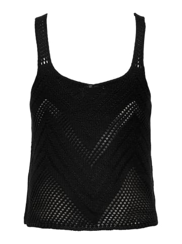 JACQUELINE de YONG Strukturiertes Strickoberteil Ärmelloses Tank Top Shirt JDYSUN in Schwarz