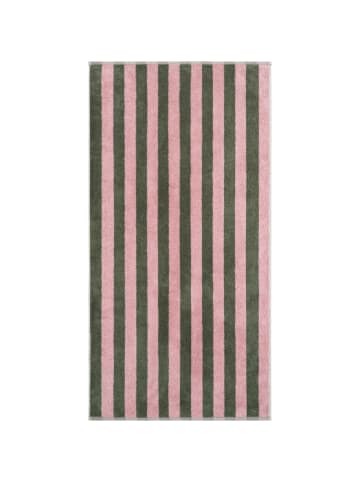 Cawö Cawö Handtücher Bold Streifen 6277 oliv/rosa - 42 in oliv/rosa - 42