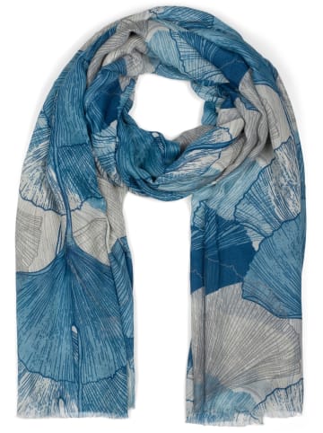 styleBREAKER Schal in Blau-Weiß