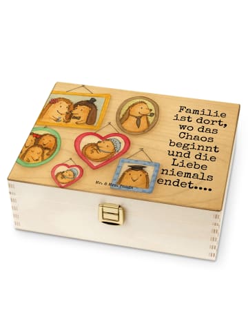 Mr. & Mrs. Panda Tee Organizer Igel Familie Design mit Spruch in Weiß