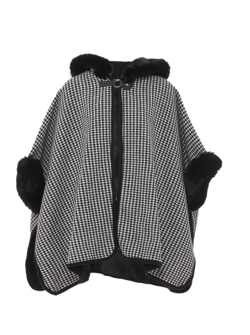 Usha Poncho in Wollweiss