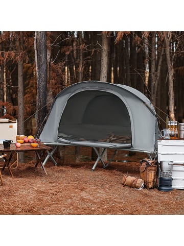 SoBuy Feldbett in Hellgrau - (B)194 x (H)147 x (T)87cm