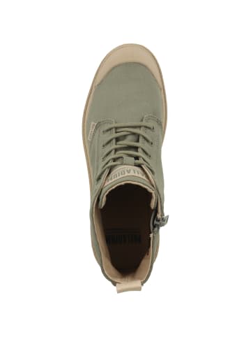 Palladium Schnürboots Pallabase Twill in gruen
