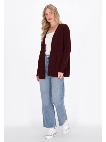 DreiMaster Maritim Women Cardigan in burgundy