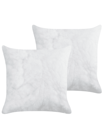 Beliani 2-tlg Dekokissen ECHIUM in Weiß