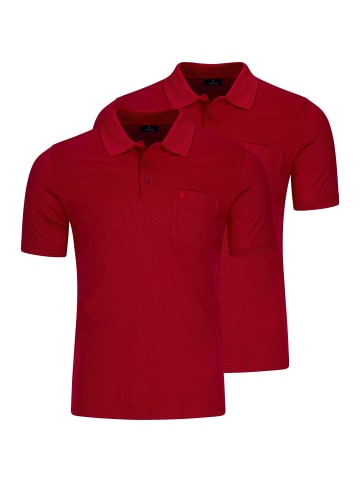 Ragman Poloshirt Basic in Erdbeere
