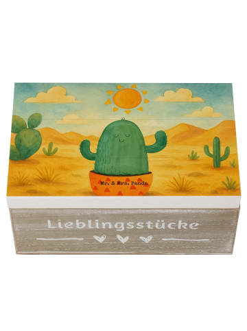 Mr. & Mrs. Panda Box Kaktus Sonne Design ohne Spruch in Weiß