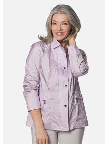 GOLDNER Kurzgröße:  Freizeitjacke mit Steppdetails in hellflieder